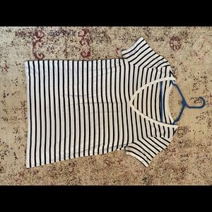 Black/white striped top
